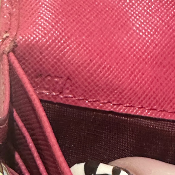 Prada Pink Saffiano Double Snap Continental Wallet - Picture 11 of 13